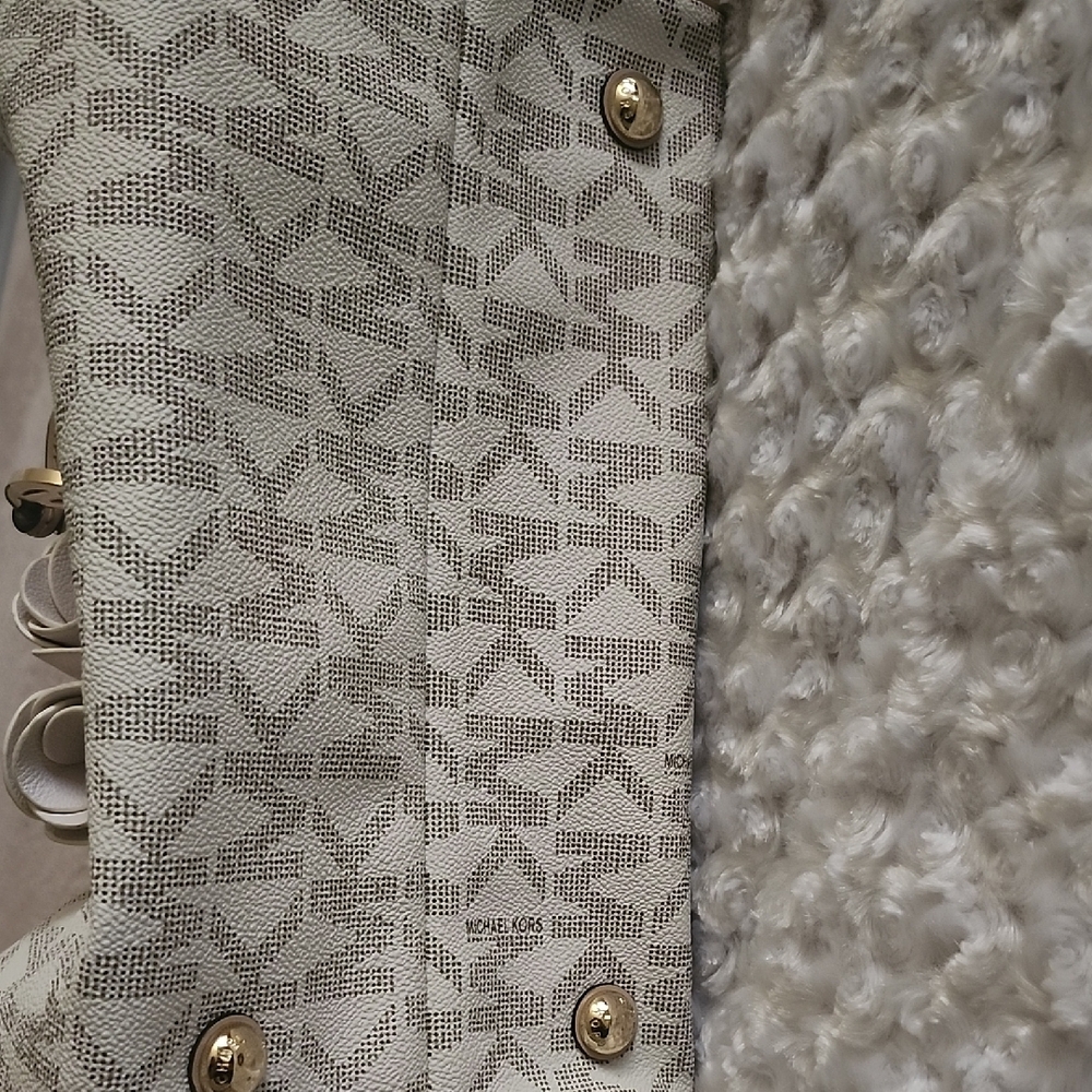 Michael Kors Beige and Brown Satchel - Picture 6 of 12